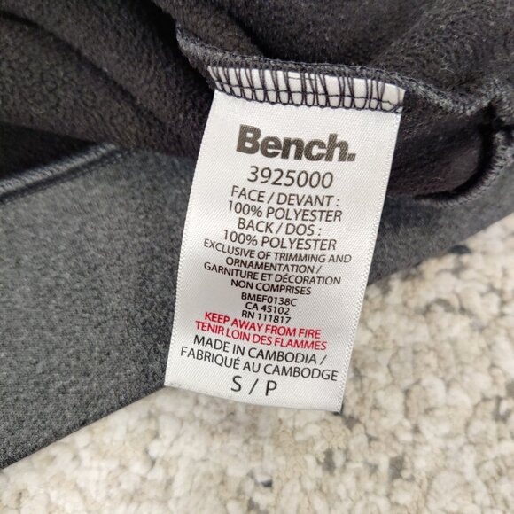Bench Men's Hoodie Size S Gray Embroidered Logo Activewear Sportive Athleisure - Picture 4 of 7